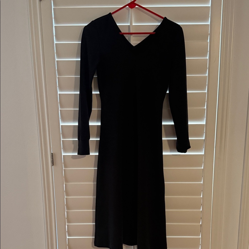 Mango Black Long Sleeve Dress